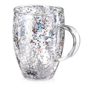 Кружка с двойными стенками с блестками Festival