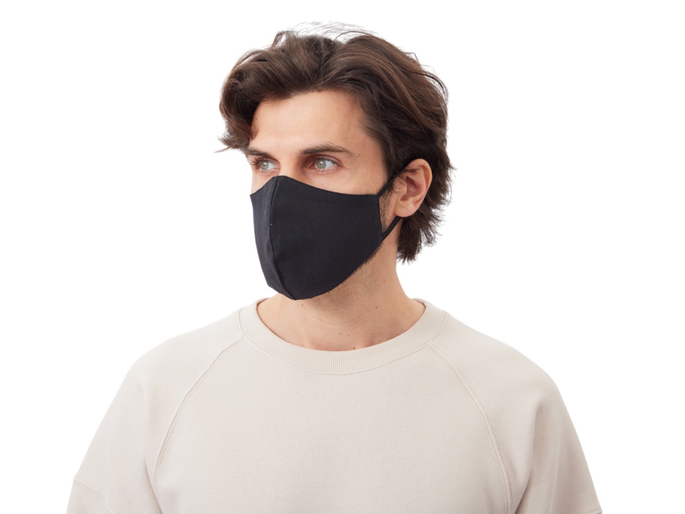 Маска для лица многоразовая из хлопка, анатомической формы — изображение 2