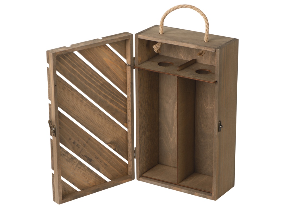 Коробка подарочная из массива дерева Two-bottle box — изображение 2