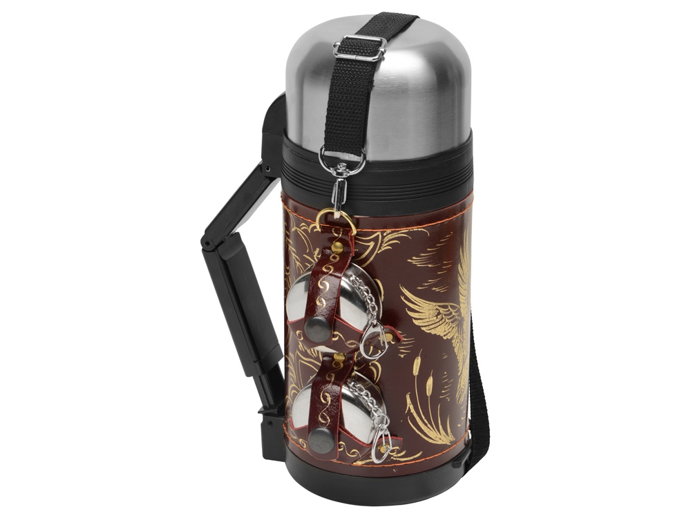 Термос в кожаном чехле — изображение 3