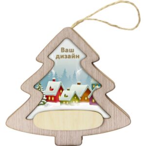 Новогодняя подвеска с подсветкой Ёлочка с индивидуальным дизайном