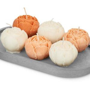 Набор свечей на подставке Пионы