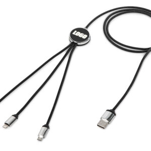 Кабель 3-в-1 с подсветкой логотипа Ion