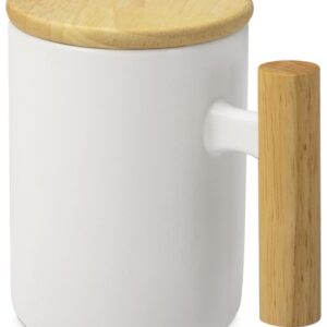 Кружка с ручкой и крышкой из каучукового дерева Jeny