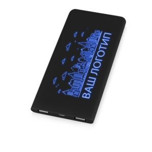 Внешний аккумулятор с подсветкой логотипа Faros, soft-touch, 4000 mAh