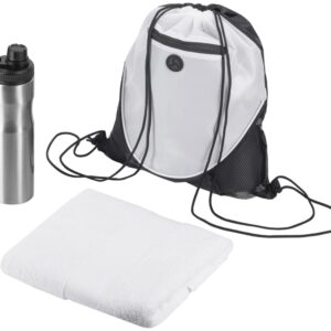Спортивный набор со стальной бутылкой и полотенцем Advanced