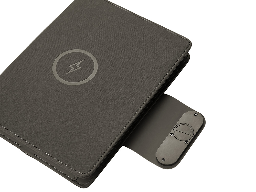 Подарочный набор Twilight: органайзер А5 с беспроводной зарядкой и металлическая шариковая ручка со светящимся логотипом — изображение 10