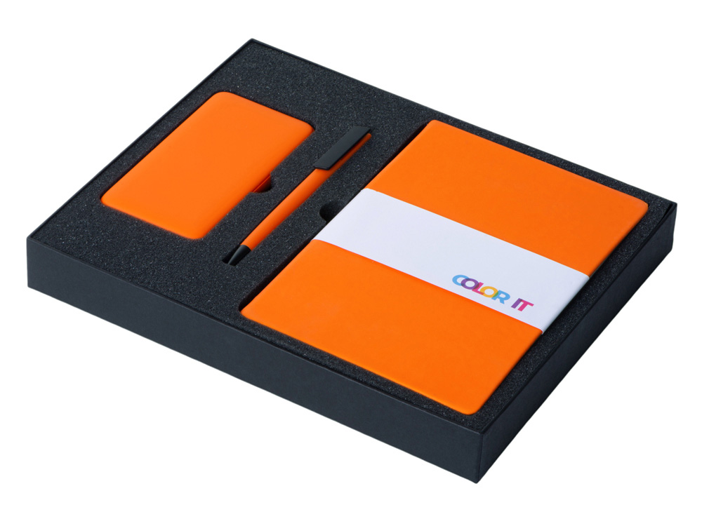 Подарочный набор COLOR IT c блокнотом, ручкой и повербанком, 5000 mAh — изображение 2