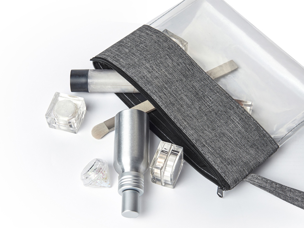 Прозрачная косметичка Leony из ПВХ и ткани — изображение 2