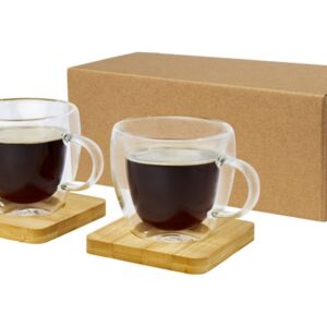 Стеклянный стакан Manti с двойными стенками и подставкой, 100 мл, 2 шт