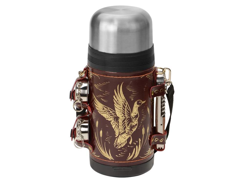 Термос в кожаном чехле — изображение 2