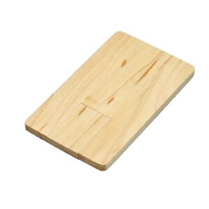 USB 2.0- флешка на 16 Гб в виде деревянной карточки с выдвижным механизмом