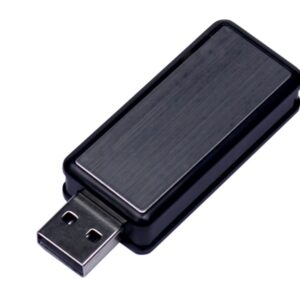 USB 2.0- флешка промо на 4 Гб прямоугольной формы, выдвижной механизм