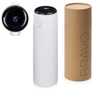 Вакуумная термокружка с индикатором и медной изоляцией Bravo, тубус, 400 мл