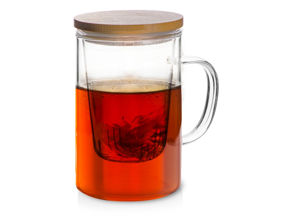 Стеклянная кружка с заварочной емкостью Milfoil — изображение 2