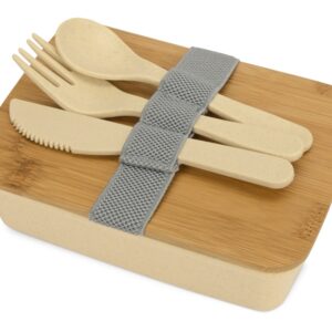 Ланч-бокс Lunch из пшеничного волокна с бамбуковой крышкой