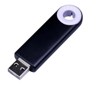 USB 2.0- флешка промо на 32 Гб прямоугольной формы, выдвижной механизм