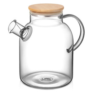 Стеклянный чайник с бамбуковой крышкой Sencha M
