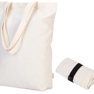 Сумка Fixy из переработанного хлопка 220 г/м2 с фиксирующей лентой