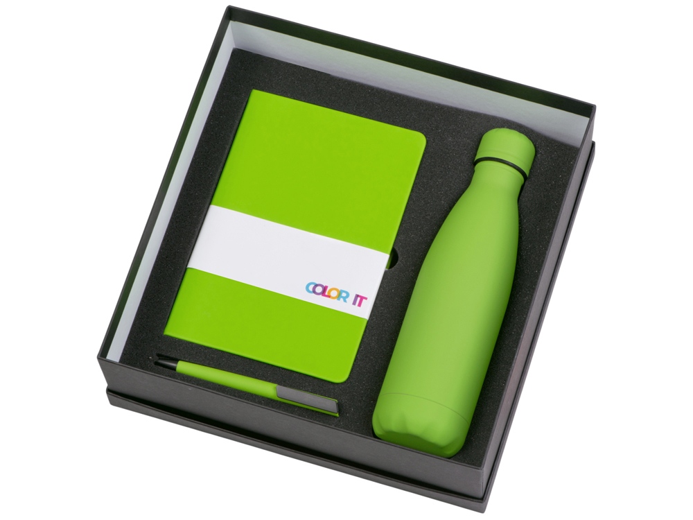 Подарочный набор COLOR IT c блокнотом, ручкой и термобутылкой — изображение 2