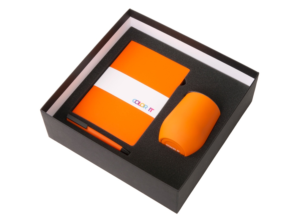 Подарочный набор COLOR IT c блокнотом, ручкой и термокружкой — изображение 2