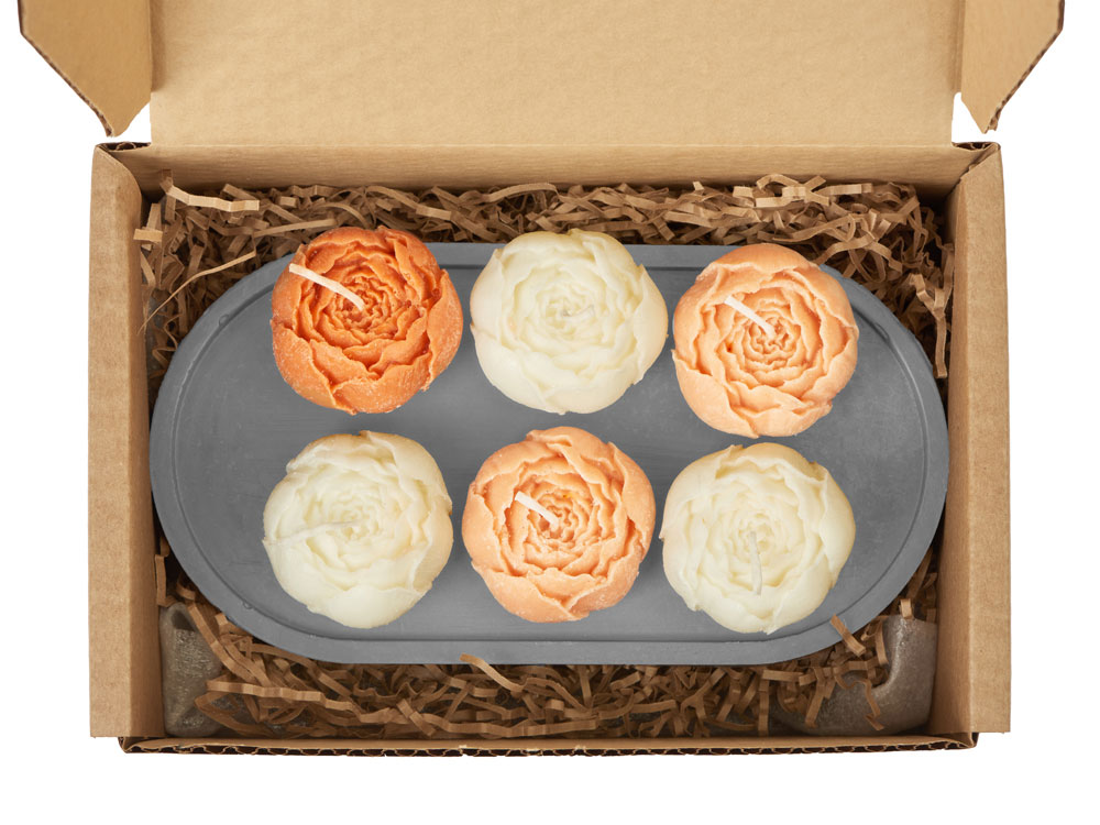 Набор свечей на подставке Пионы — изображение 7