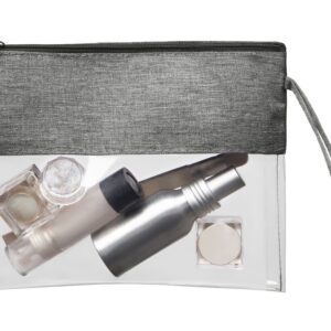 Прозрачная косметичка Leony из ПВХ и ткани