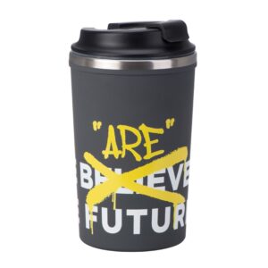 Герметичная термокружка на присоске Kick, 350 мл, с круговой УФ-печатью