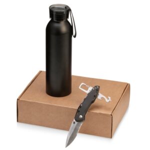 Подарочный набор с бутылкой для воды и ножом Tourist