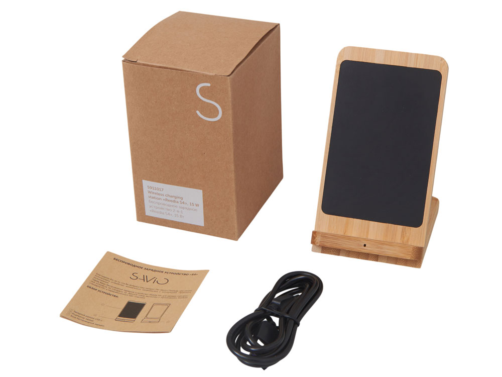 Беспроводное зарядное устройство 2-в-1 с подсветкой лого Reedia S4, 15 Вт — изображение 9