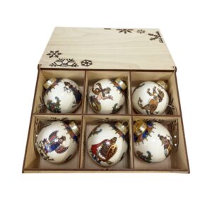 Набор новогодних шаров, 6 шт