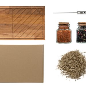 Набор для стейка с доской, термощупом и специями