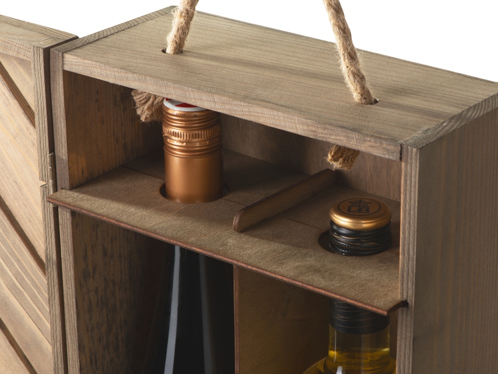 Коробка подарочная из массива дерева Two-bottle box — изображение 8