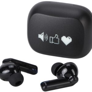 Беспроводные наушники с шумоподавлением ENC и подсветкой лого Lites с гравировкой