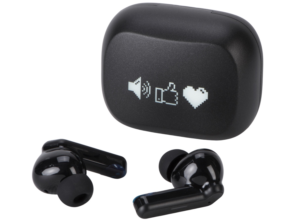 Беспроводные наушники с шумоподавлением ENC и подсветкой лого Lites с гравировкой