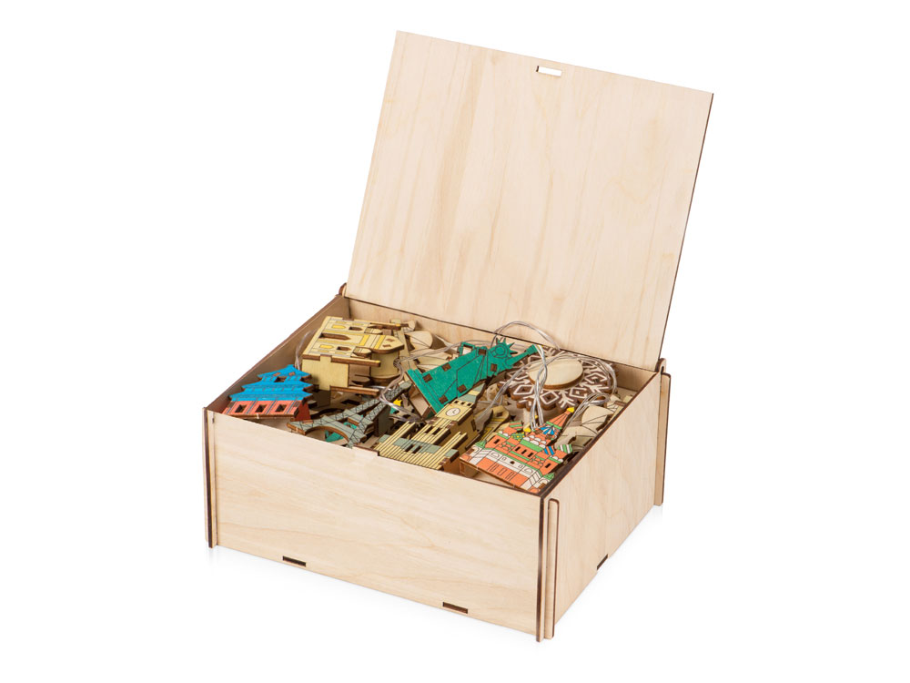 Ёлочная гирлянда с лампами в подарочной коробке Достопримечательности мира — изображение 3