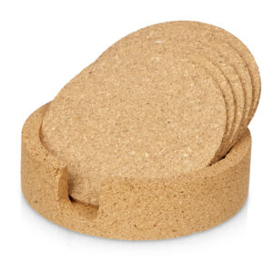 Набор костеров из пробки на подставке Krock