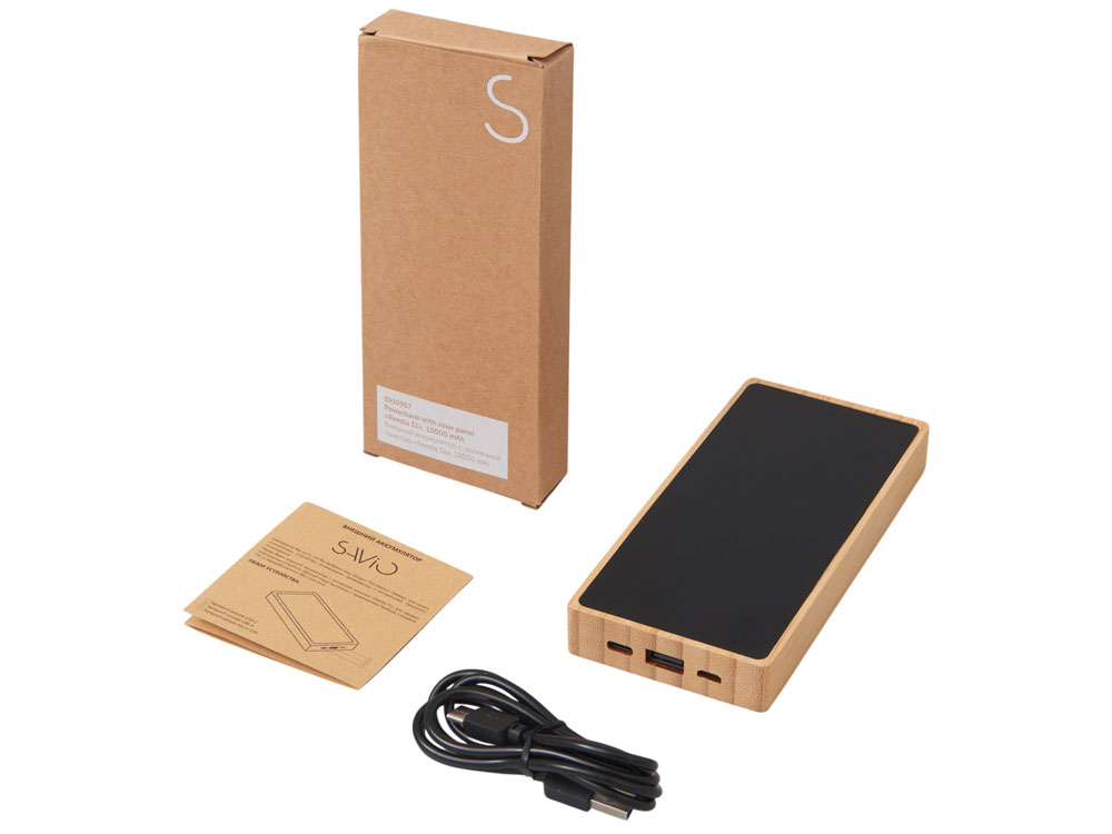 Внешний аккумулятор с подсветкой лого и солнечной панелью Reedia S1, 10000 mAh — изображение 8