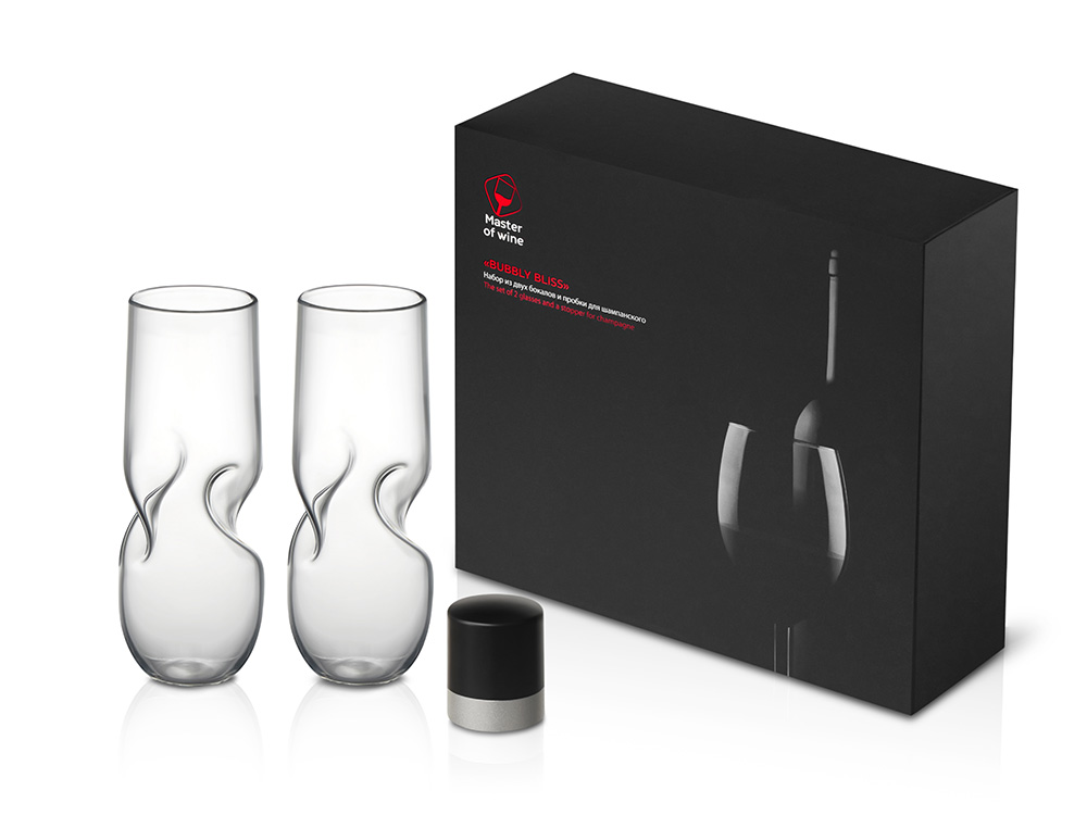 Набор из двух бокалов и пробки для шампанского Bubbly Bliss — изображение 2