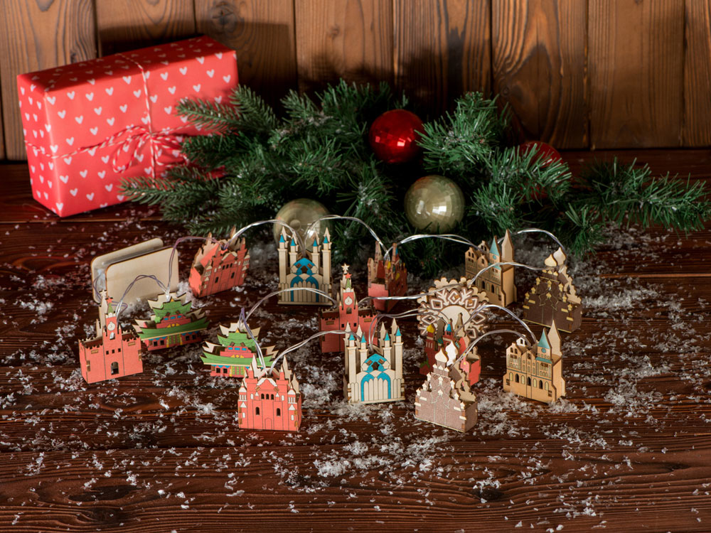 Ёлочная гирлянда с лампами в подарочной коробке Достопримечательности России — изображение 5