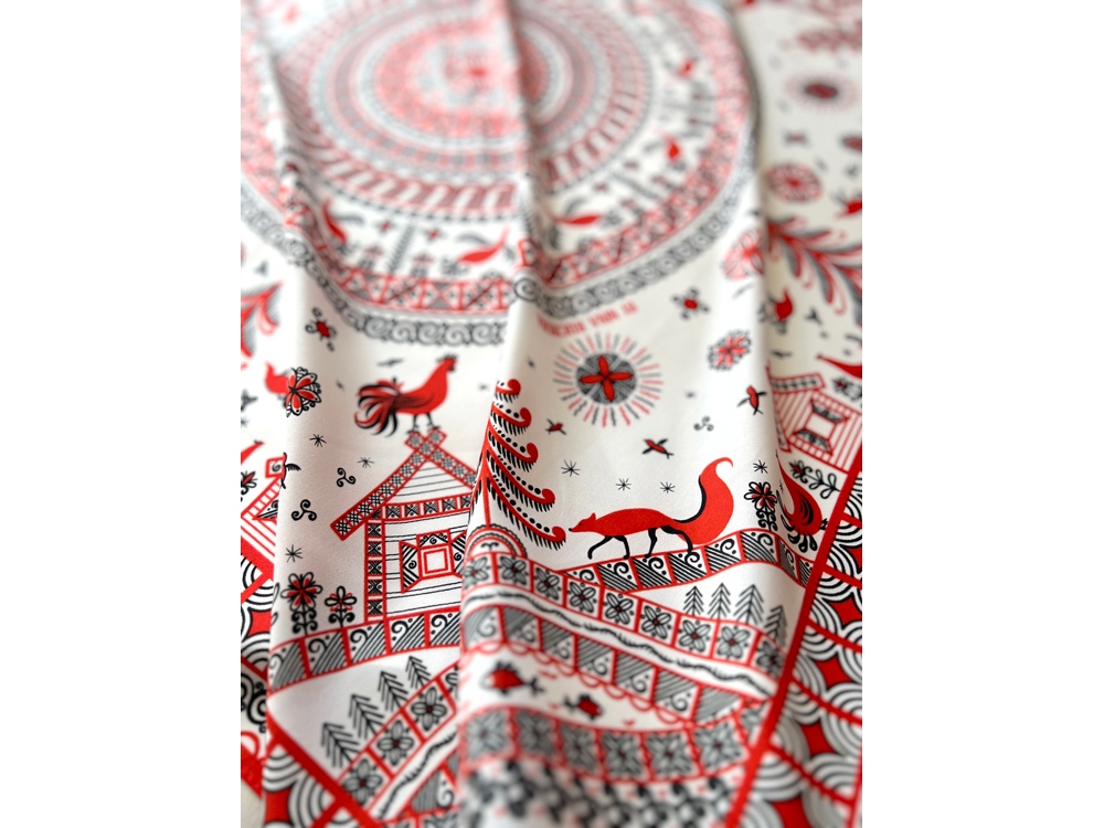 Платок Мезенская роспись — изображение 3