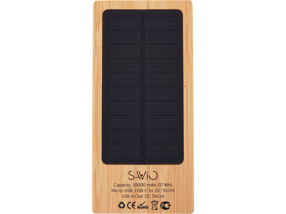 Внешний аккумулятор с подсветкой лого и солнечной панелью Reedia S1, 10000 mAh — изображение 3