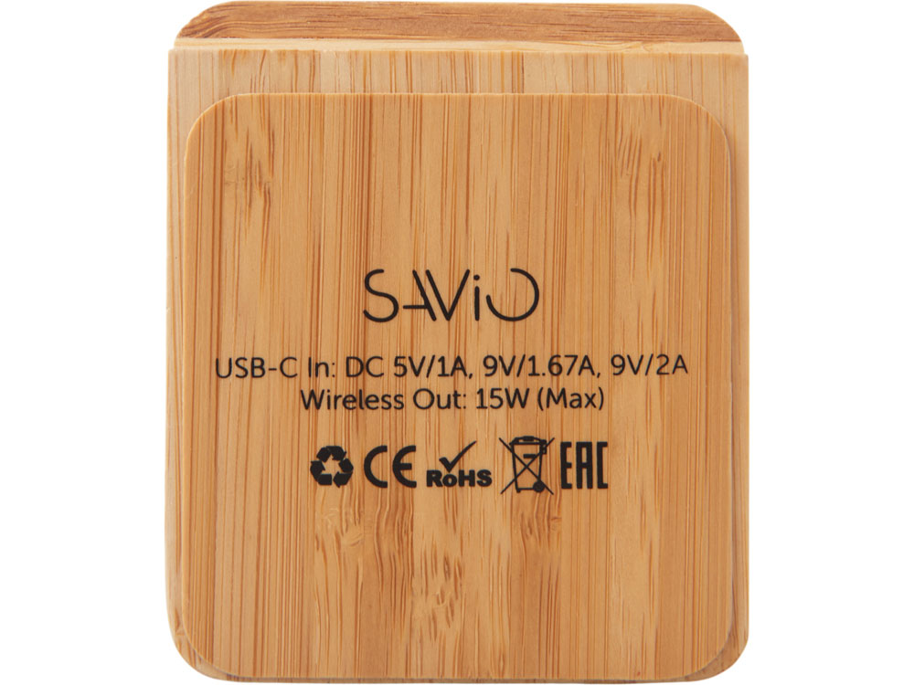 Беспроводное зарядное устройство 2-в-1 с подсветкой лого Reedia S4, 15 Вт — изображение 5