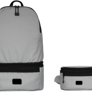 Рюкзак-трансформер 2-в-1 Athletica водостойкий с поясной сумкой из переработанного пластика