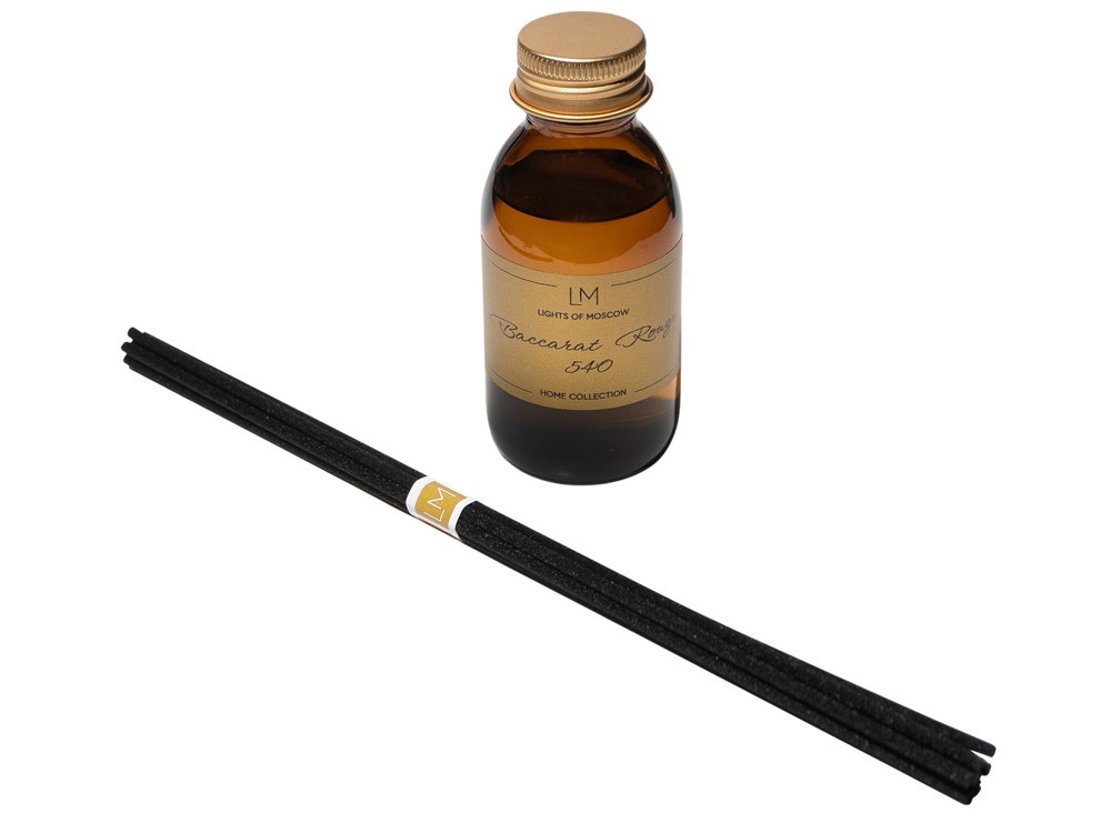 Ароматический диффузор с палочками, Баккарат: жасмин и миндаль, амбра, 100 мл — изображение 3