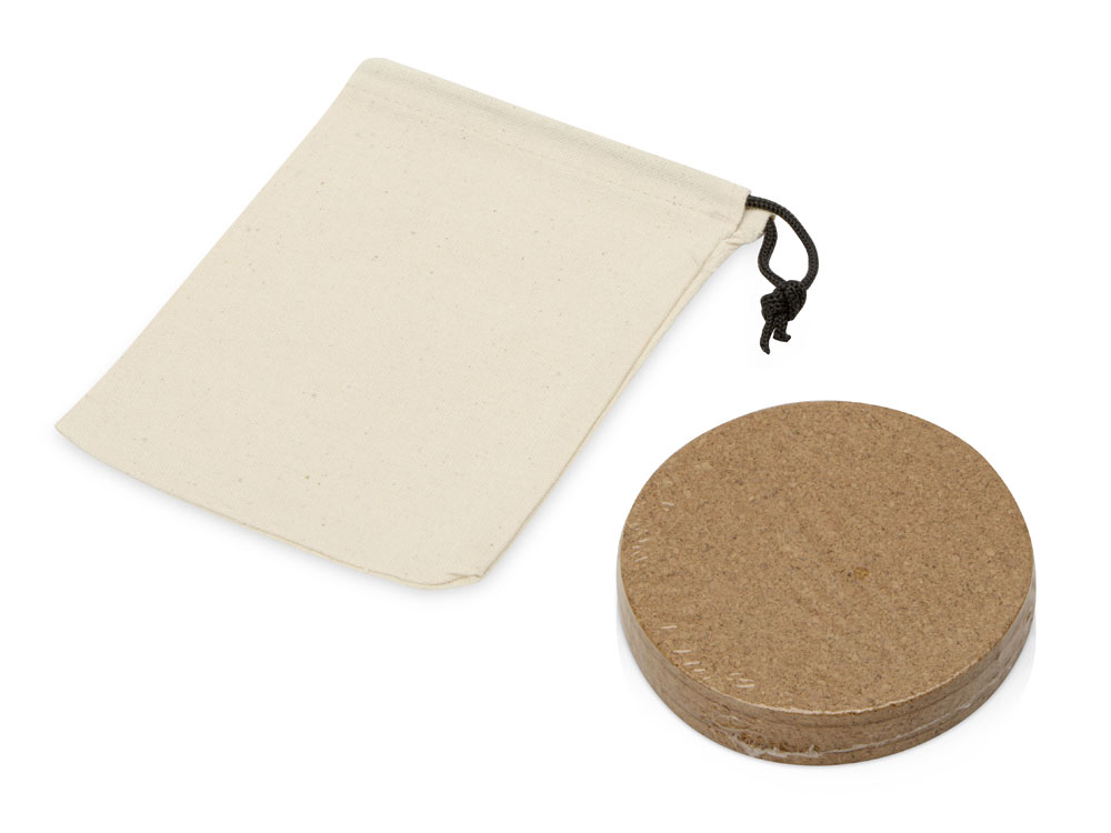 Набор костеров из пробки в хлопковом мешке Bali — изображение 8