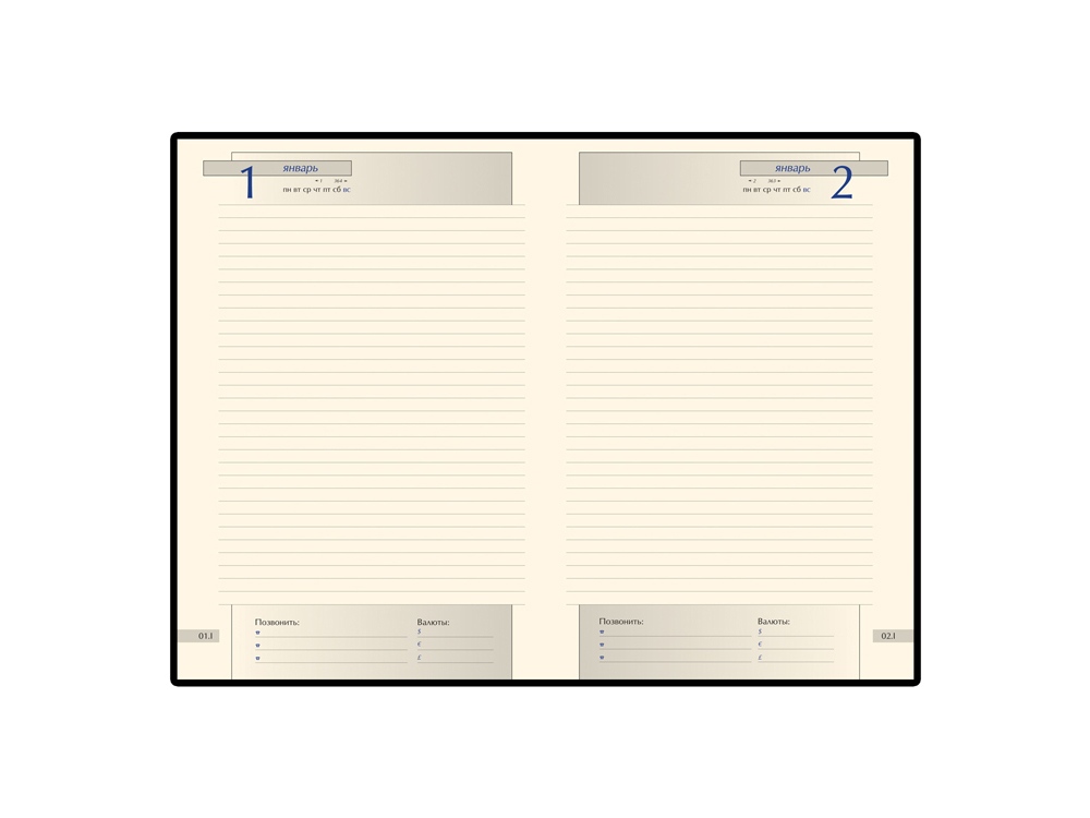 Ежедневник А5 полудатированный Imperium — изображение 2