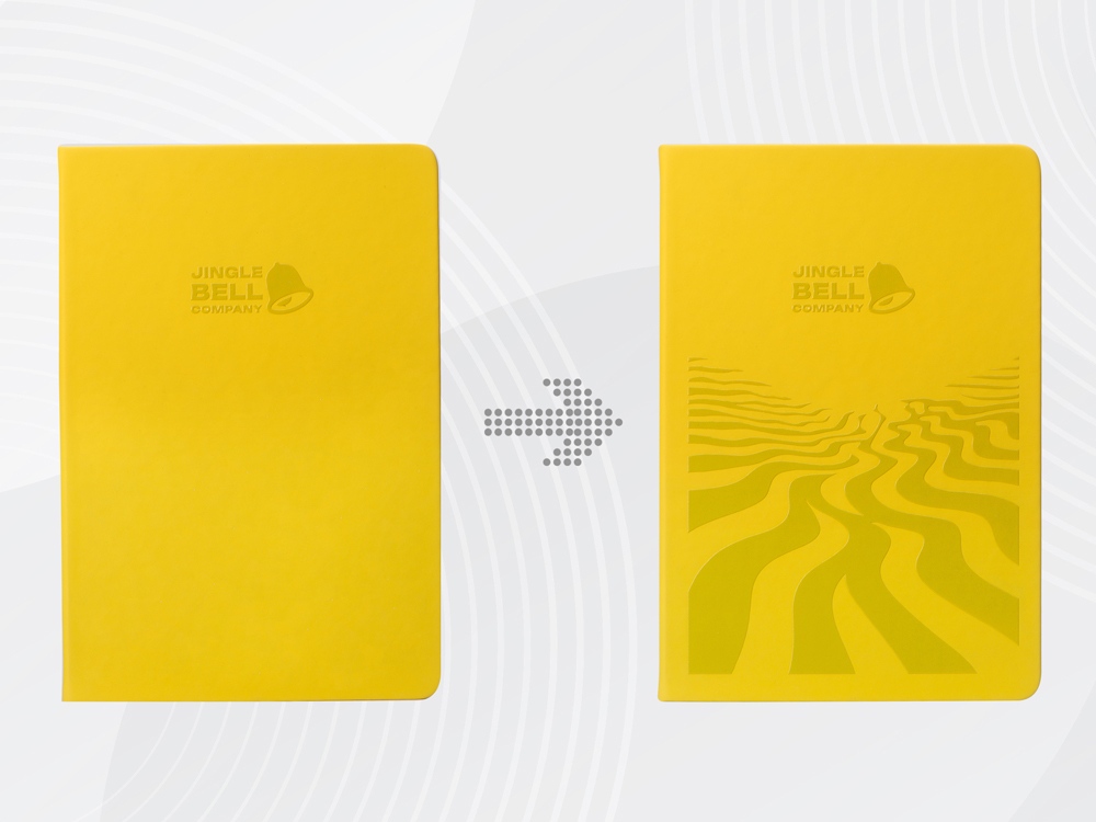 Бизнес-блокнот А5 C2 soft-touch с УФ-печатью