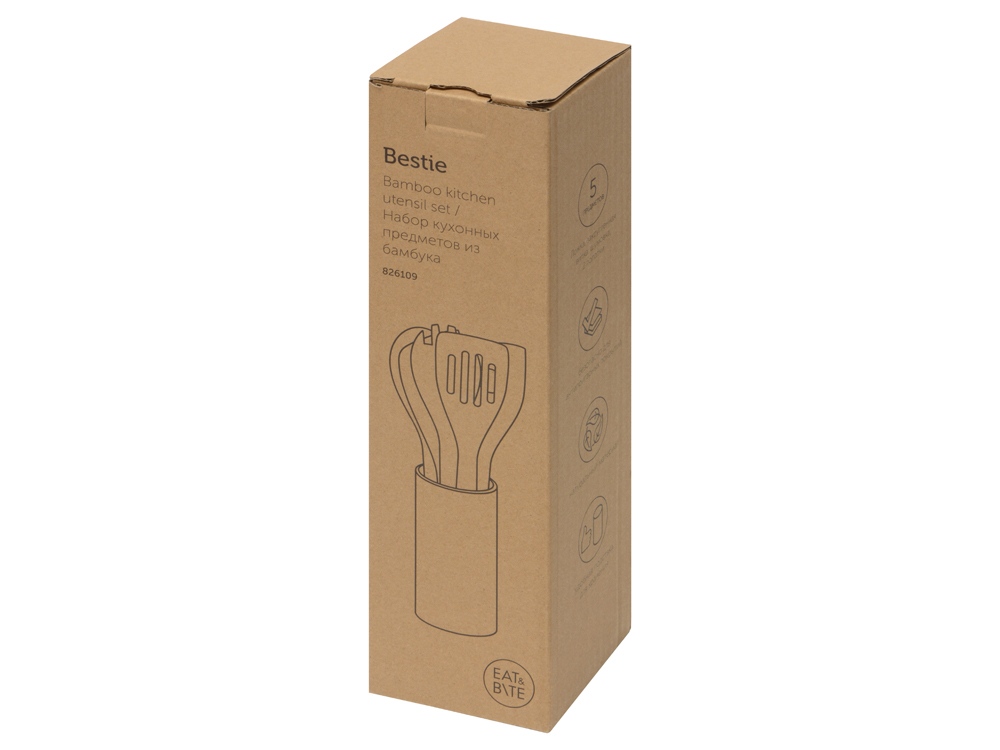 Набор кухонных принадлежностей из бамбука 6в1 Bestie — изображение 10