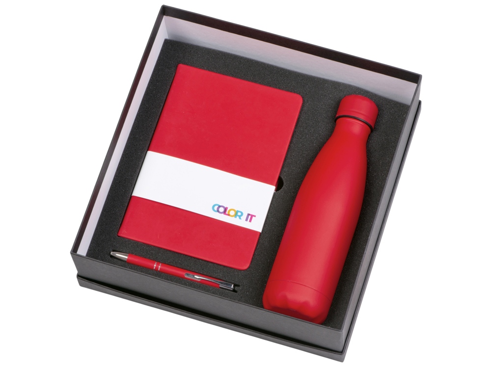 Подарочный набор Color it с блокнотом, металлической ручкой и термобутылкой — изображение 2